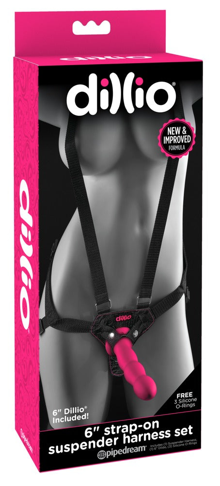 6" strap-on suspender harness set