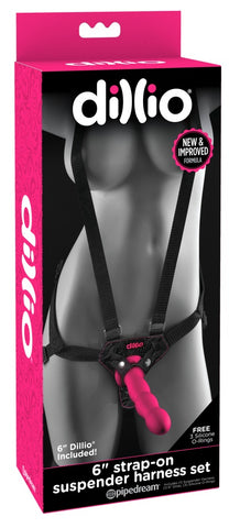 6" strap-on suspender harness set