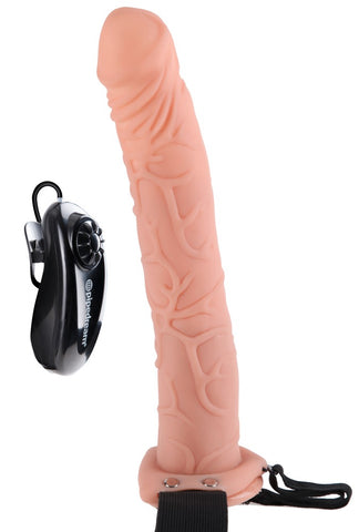 11 inch Vibrating Hollow Strap-On