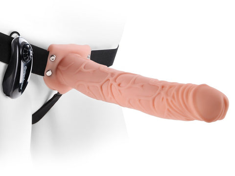 11 inch Vibrating Hollow Strap-On