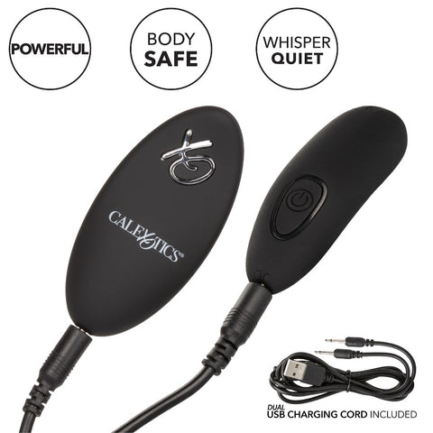 Bikini cu Vibrator Remote Control 12 Moduri Vibratii Silicon USB Negru OS