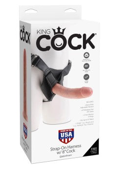 trap-On Harness 8 Inch Cock