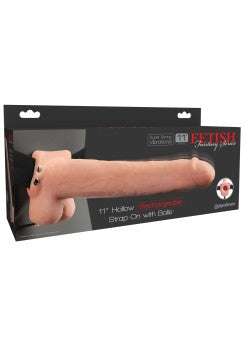 11in Hollow Recharge Strap On