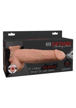 9in Hollow Squirting Strap On