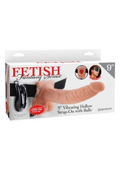 9in. Vibrating Hollow Strap-On