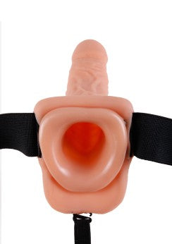 9in. Vibrating Hollow Strap-On