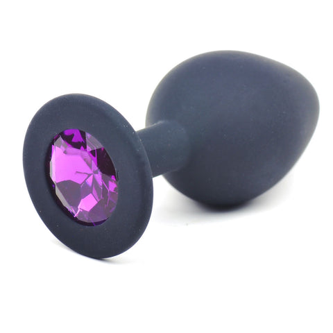 Dop anal Silicon Diamond Buttplug Mediu Purple Mokko Toys