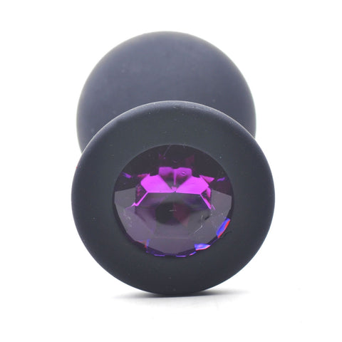 Dop anal Silicon Diamond Buttplug Mediu Purple Mokko Toys