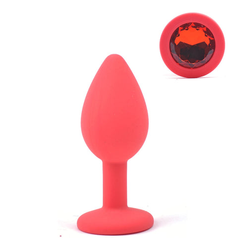 Dop Anal Silicon Diamond Buttplug Mic Red Mokko Toys