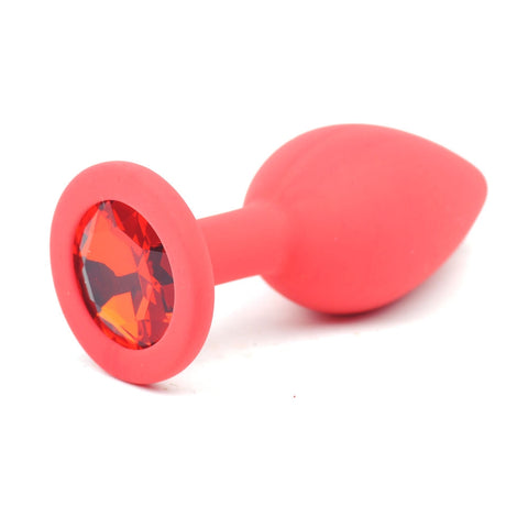 Dop Anal Silicon Diamond Buttplug Mic Red Mokko Toys