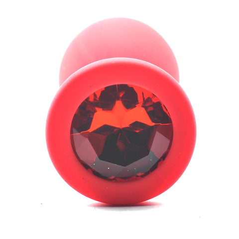 Dop Anal Silicon Diamond Buttplug Mic Red Mokko Toys