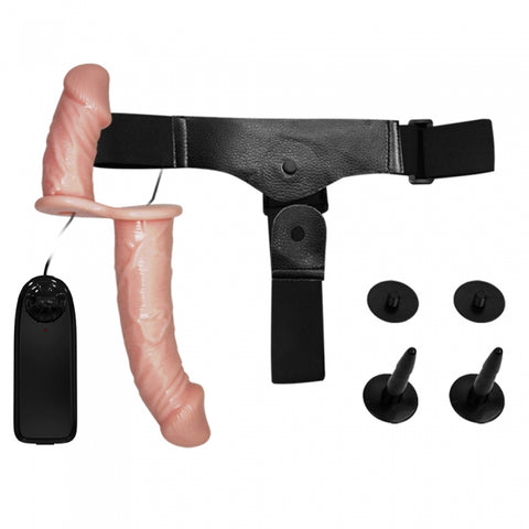 Double Strap-on Vibrator with Multispeed Remote Control Mokko Toys