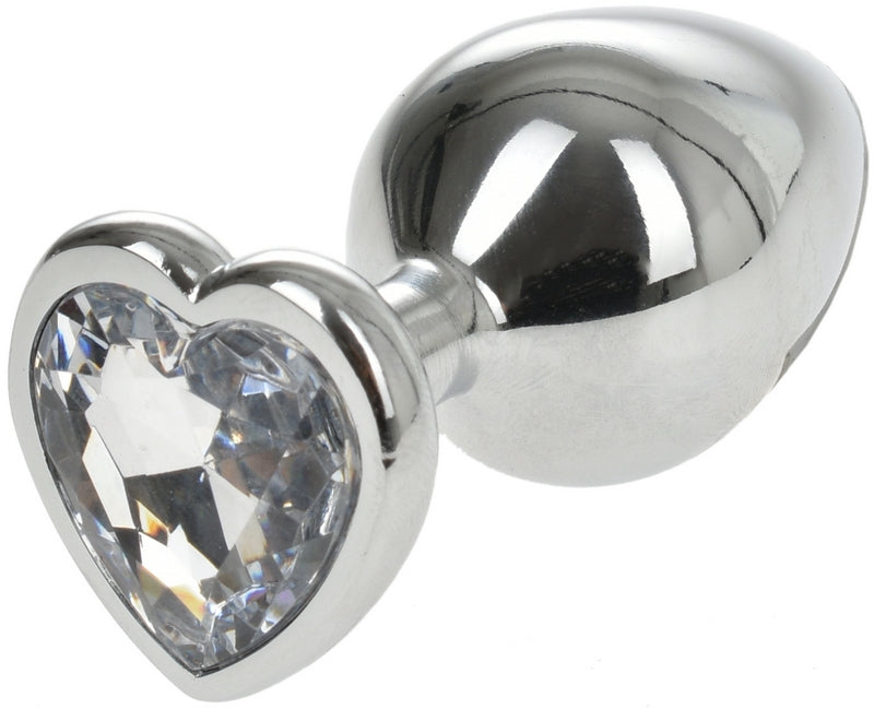 Dop Anal Hearty Buttplug Argintiu/Transparent Medium Passion Labs