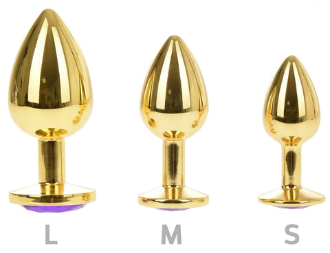 Dop Anal Metallic Buttplug Large Auriu/Mov Passion Labs