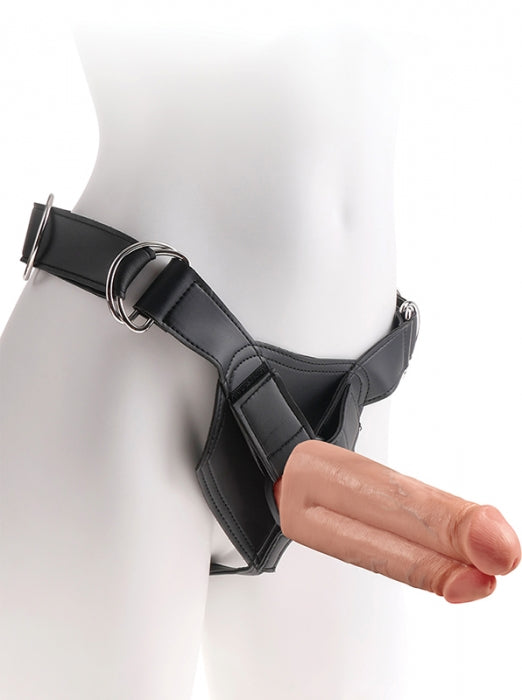 Strap-On King Cock Two Cocks One Hole Natural 19cm
