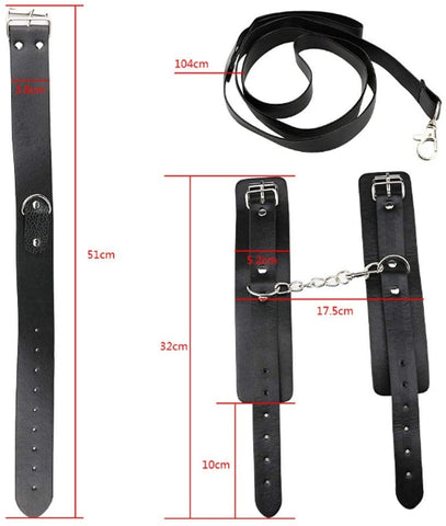 Set BDSM 8 Piese Negru/Rosu Guilty Toys