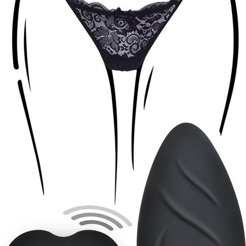 Set Angel Bikini-Vibrator-Telecomanda Wireless 12 Moduri Vibratii Silicon USB Negru