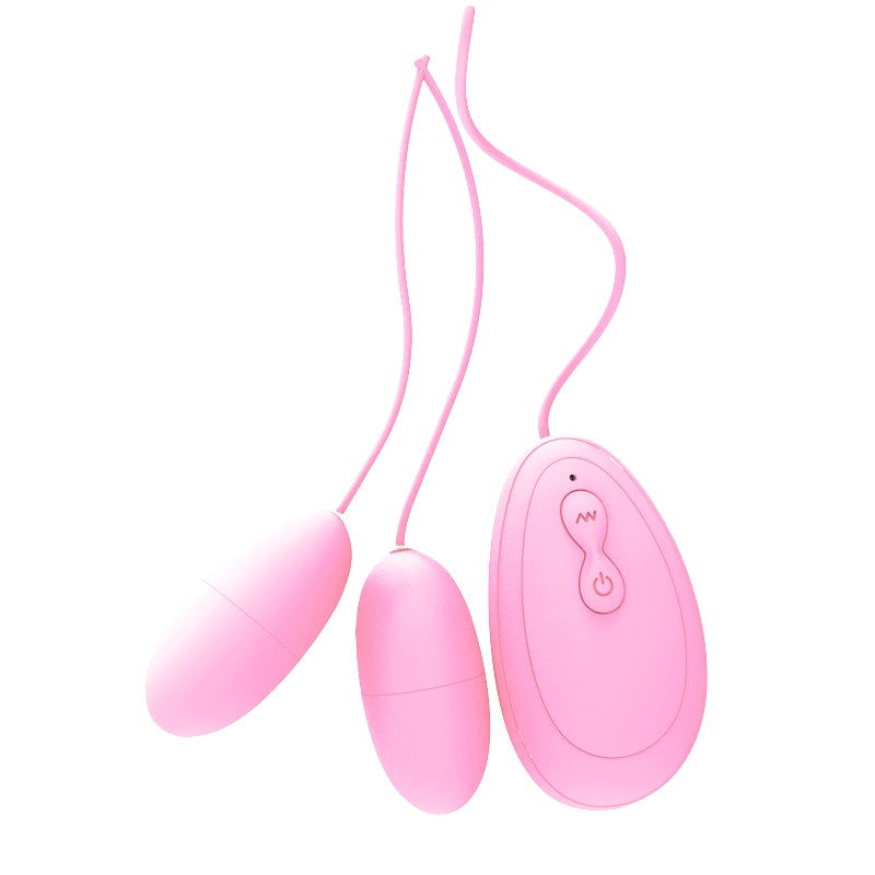 Oua Vibratoare Double Egg Remote Roz Mokko Toys