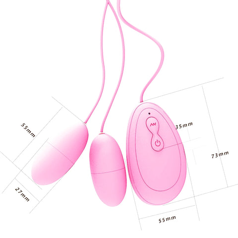 Oua Vibratoare Double Egg Remote Roz Mokko Toys