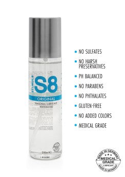 S8 Waterbased Lube 250ml