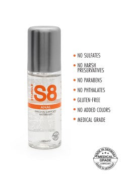 S8 WB Anal Lube 125ml