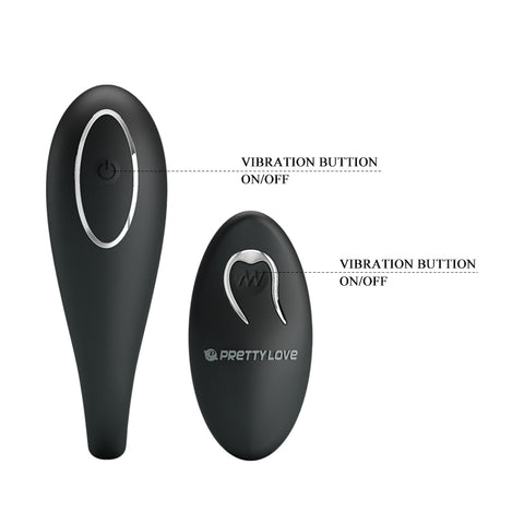 Vibrator Cuplu Algernon Remote Control 12 Moduri Vibratii Silicon Negru