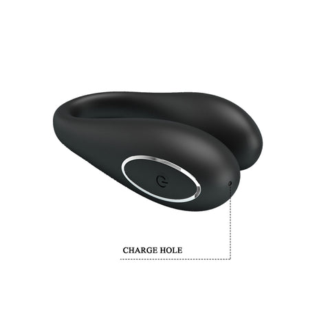Vibrator Cuplu Algernon Remote Control 12 Moduri Vibratii Silicon Negru