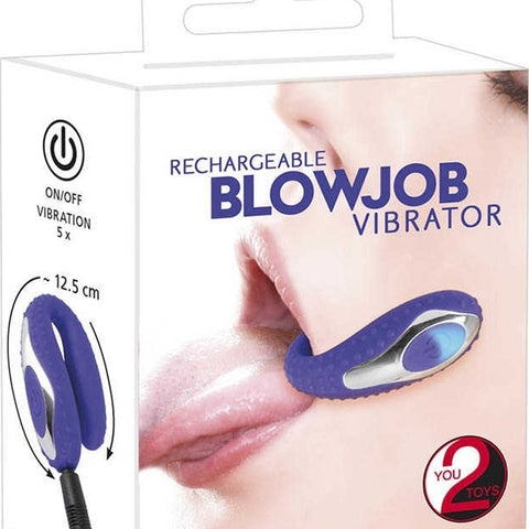 Vibrator Sex Oral Unisex 5 Moduri Vibratii Silicon USB Albastru