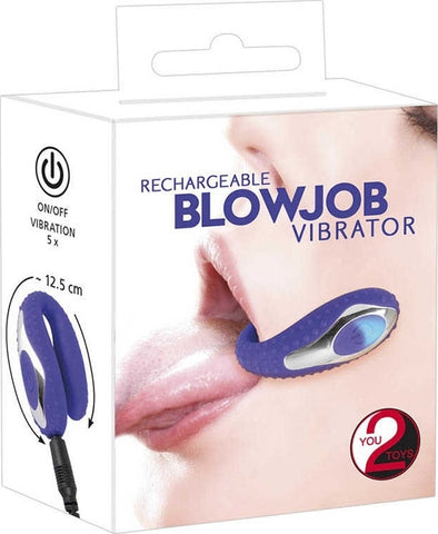 Vibrator Sex Oral Unisex 5 Moduri Vibratii Silicon USB Albastru