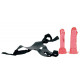 Crotchless Strap-on 2 Dongs Pink