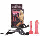 Crotchless Strap-on 2 Dongs Pink