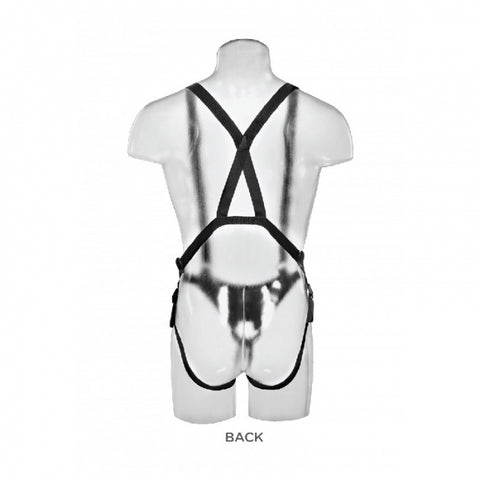 Strap-On Two Cocks One Hole Hollow Natural 30cm