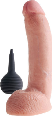 Dildo care ejaculeaza King Cock Natural 23 cm