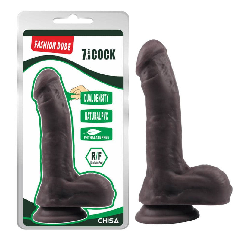 Fashion Dude 7.9 inch Cock Brown