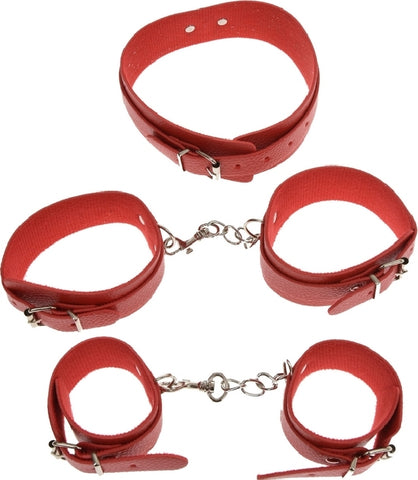 Set BDSM Fear Me Rosu JGF Toys