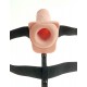 Fetish Fantasy Series 11 inch Hollow Rechargeable Strap-On with balls Flesh