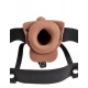 Fetish Fantasy 6 inch Hollow Rechargeable Strap-On Tan