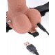 Fetish Fantasy 7 inch Hollow Rechargeable Strap-On Remote Tan