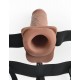 Fetish Fantasy 7 inch Hollow Rechargeable Strap-On Remote Tan