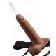 Fetish Fantasy 7.5 inch Hollow Squirting Strap-On with balls Tan