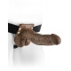 Fetish Fantasy Series 7 inch Hollow Strap-On with balls Brown