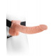 Fetish Fantasy Series Hollow Strap-on with balls 9 inch Flesh