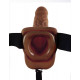 Fetish Fantasy Series Hollow Strap-on with balls 9 inch Brown