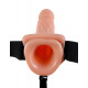 Fetish Fantasy Series Vibrating Hollow Strap-on 11 inch Flesh