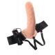 Fetish Fantasy Series Vibrating Hollow Strap-on 8 inch Flesh