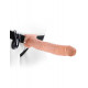 Fetish Fantasy Series Vibrating Hollow Strap-on 11 inch Flesh