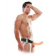 Fetish Fantasy Series Vibrating Hollow Strap-on 8 inch Flesh