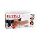 Fetish Fantasy Series Vibrating Hollow Strap-on with balls 7 inch Flesh