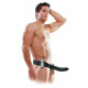 Fetish Fantasy Series Vibrating Hollow Strap On 8 inch Black