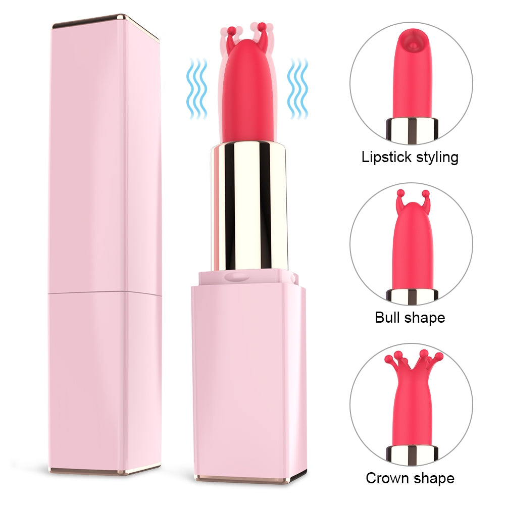 Vibrator Ruj 9 Moduri Vibratii USB Roz Deschis Passion Labs